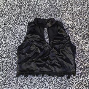 6/$25!! Charlotte Russe black crop top